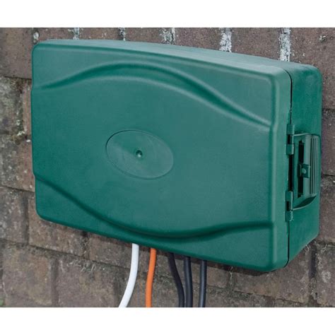 cable tv outdoor street junction box green round|Masterplug 15.